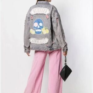 Alchemist Blessed Lemon City Distressed Denim Jacket XS